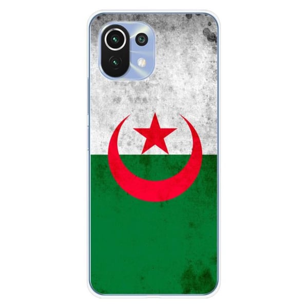 1001Coques - Silikonfodral kompatibelt med Xiaomi Mi 11 - Mönster Algeriets flagga - Originaldesign tryckt i Frankrike