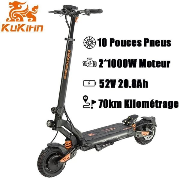 KUKIRIN G2 Master Elektrisk Scooter - Motor 2000W - Batteri 52V 20.8Ah - 70km Maksimal Rækkevidde - Skivebremser