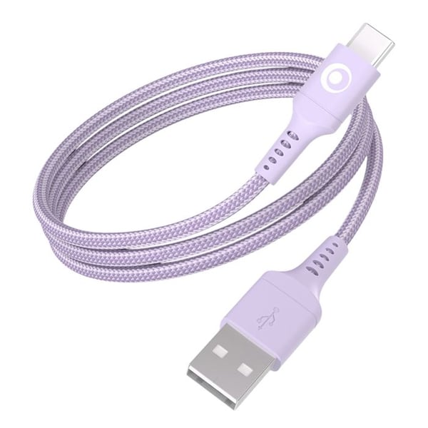 USB-A till USB-C-kabel - BigBen - 1.2m - Snabbladdning 15W - 3A - Vävd Nylon
