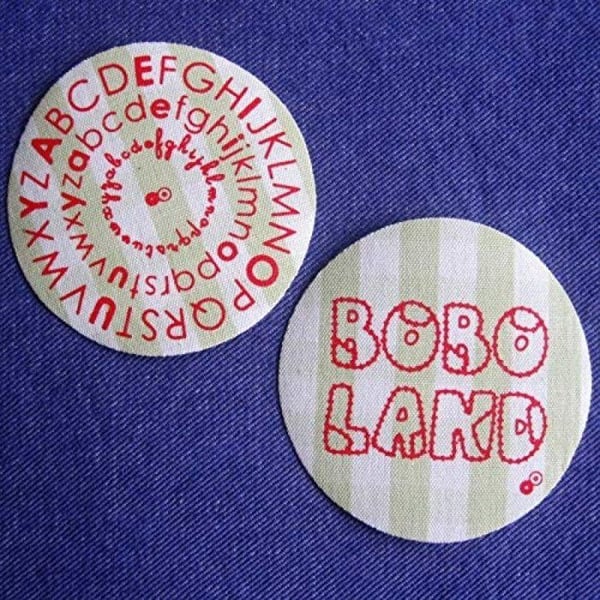 Polka Dot - Värmeöverföringspatchar Alfabet / Bobo Land Grön 2 stycken