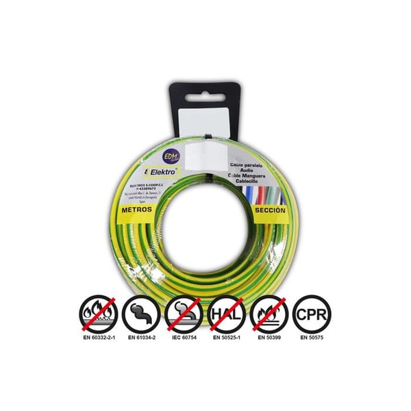 Kabelrulle Flexibel 4mm Bicolor Halogenfri 50m