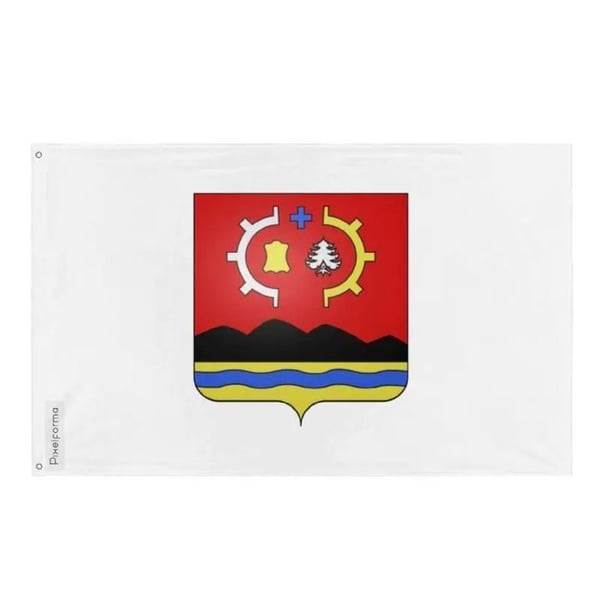 Saint-Tite-flagga – 128 x 192 cm – Hållbar polyester – 2 metallöglor – Inomhus / Utomhus – Pixelforma