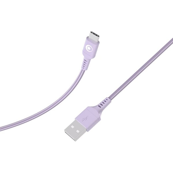 USB-A till USB-C-kabel - BigBen - 1.2m - Snabbladdning 15W - 3A - Vävd Nylon