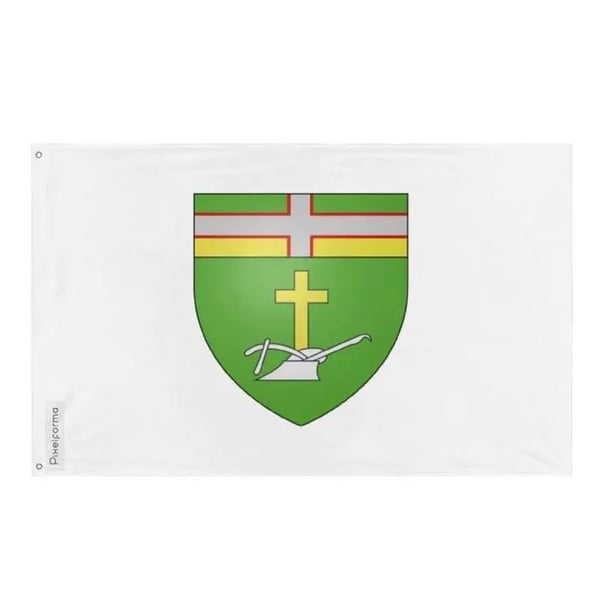 Flagga Saint-Prime – 160 x 240 cm – Hållbar Polyester – 2 Metalöglor – Inomhus / Utomhus – Pixelforma