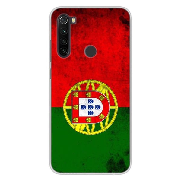 1001Coques - Silikonfodral kompatibelt med Xiaomi Redmi Note 8T - Mönster med Portugals flagga - Originaldesign tryckt i Frankrike