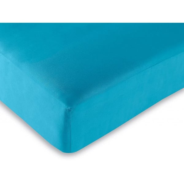 Lakan 57 trådar/cm² alla storlekar - Turkos - 200 x 200 cm