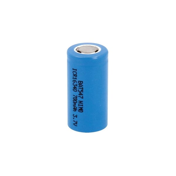 Batteri uppladdningsbart 700ma 3,7v Lc16340 Nimo ø16x34mm