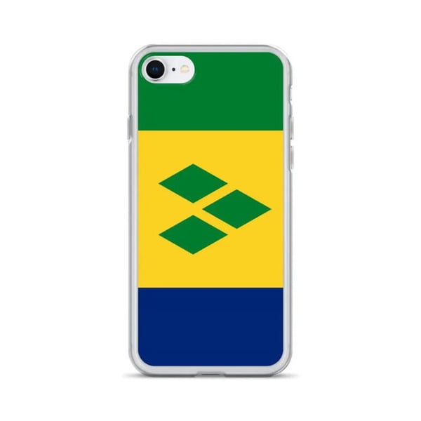 Telefonfodral - PIXELFORMA - iPhone SE - St. Vincent Flagga - Mjuk - Stötbeständig