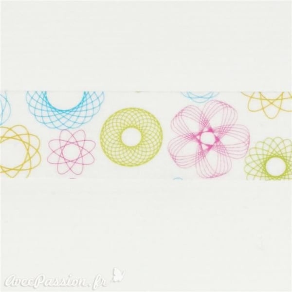 Maskeringstejp - Flerfärgad - Washi-papperstejp - 1,5 cm x 10 m - Dekoration - Kreativa hobbyer