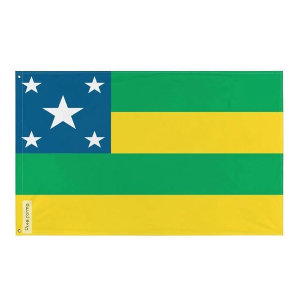 Sergipe_flagga – 96 x 144 cm – Hållbar polyester – 2 metallöglor – Inomhus/Utomhus – Pixelforma