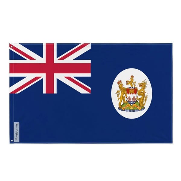 Flagga Brittiska Hongkong-kolonin – 96 x 144 cm – Polyester – Metallöglor – Hållbar
