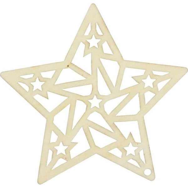 Julupphäng - MEGACREA DIY - Origami-anda - Naturligt trä - Beige - 15 x 14,2 cm