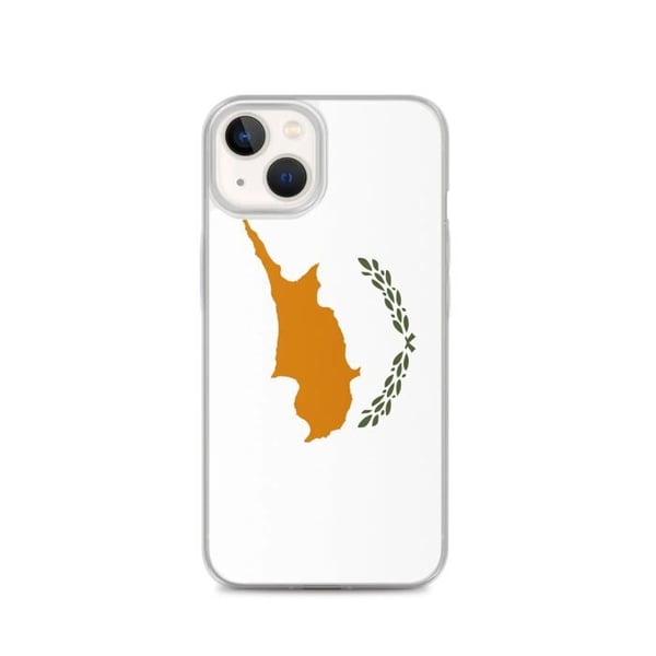 Telefonfodral – Cyperns flagga – Kompatibel med iPhone 13 – Flexibelt fodral – Stötsäkert och skyddande - Silikon - Pixelforma