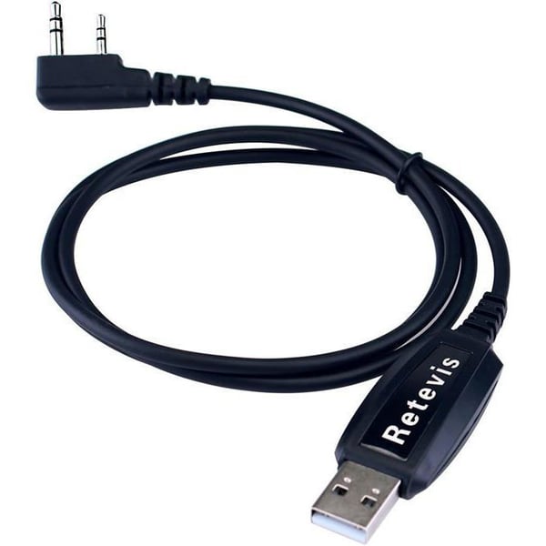 Retevis USB-programmeringskabel kompatibel med RT3 RT3S Walkie Talkie TYT MD-380 DMR Digital Walkie Talkie (1 st)