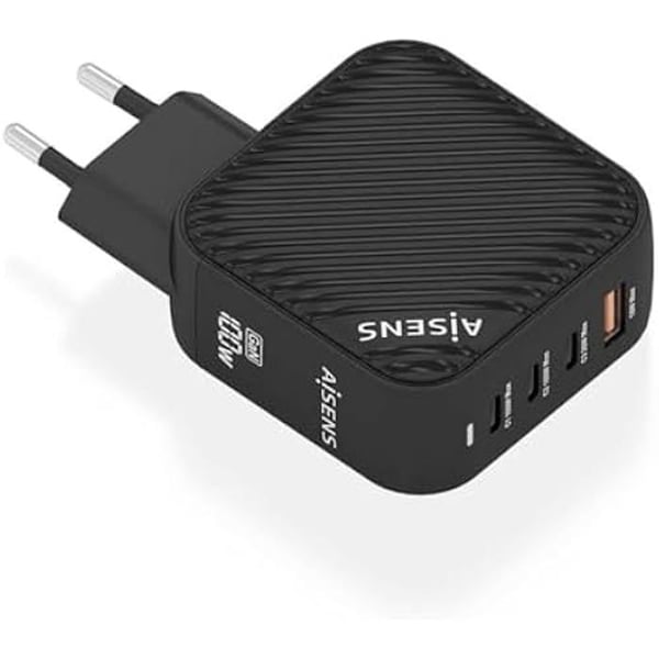 Väggladdare - Aisens - ASCH-100W4P029-BK - 100 W - Svart - USB-C