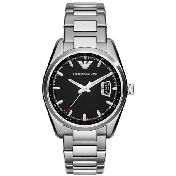 Klocka - ARMANI - TAZIO AR6019 - Svart - Rostfritt stål - Analog kvarts