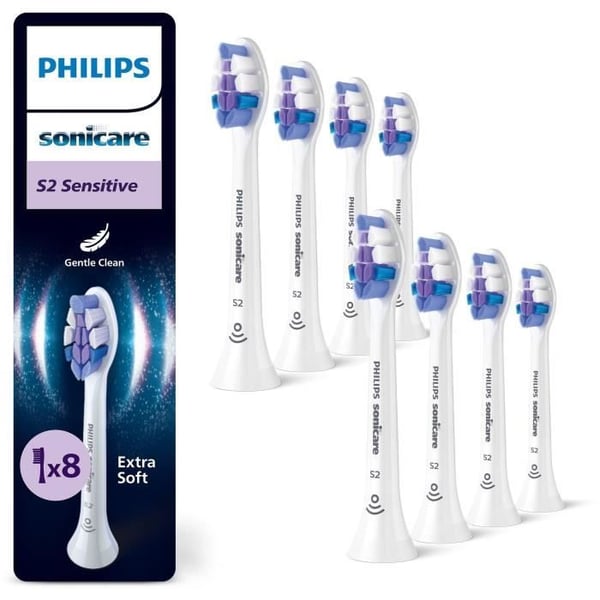 Set med 8 borsthuvuden - PHILIPS - HX6058/87 - S2 vit