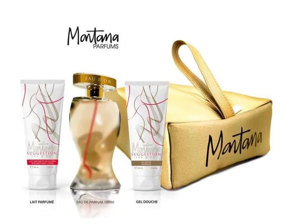 Eau de parfum - Montana - Suggestion Eau D'or - 100ml - Lait Parfumée 100ml - Gel Douche 100ml