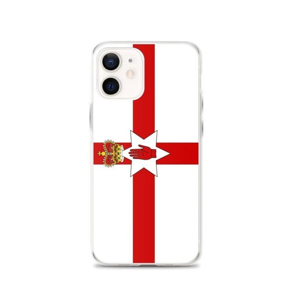 Telefonfodral – Nordirlands flagga – Kompatibel med iPhone 12 – Stötsäker – Silikon – Pixelforma