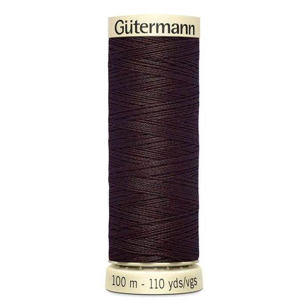 Förpackning med 5 spolar 100m Tråd 100% polyester Gutermann Ref 788988 - Att 23 - varm brun