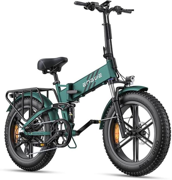 ENGWE E-Cykel Motor PRO 2.0 Grön Högpresterande 20 Tum, 52V 16Ah, 49-110 km