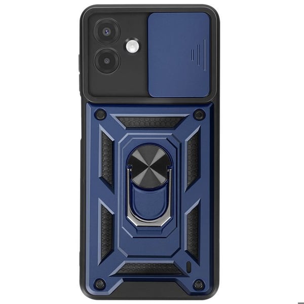 Coque Anneau - MAYAXESS - Galaxy A07 - Blå - TPU och Polykarbonat - Rotera Magnetisk Ring