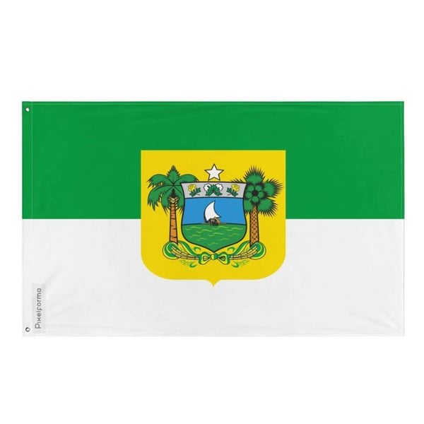 Flagga Rio Grande do Norte – 60 x 90 cm – Slitstark Polyester – 2 Metallöglor – Inomhus / Utomhus – Pixelforma