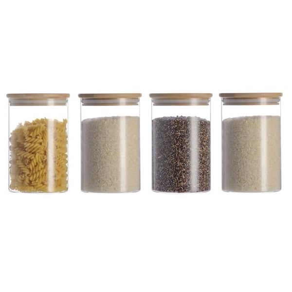 4x1000ml Förvaringsburkar i Borosilikatglas med Airtight Lock (10x15cm) 4x1000ml Förvaringsburkar i Borosilikatglas med Airtight Lock (10x15cm)