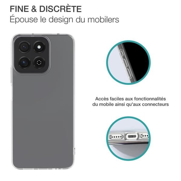 Coque - BIGBEN - Honor 200 Smart - Flexibel - Anti-gulning - Transparent