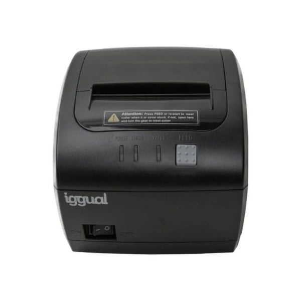 iggual TP7001 Termisk Kvittoskrivare Dual USB+RS232 Svart