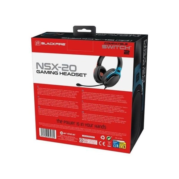 Blackfire NSX-20 Gaming Headset Kompatibel med Nintendo Switch 2/Nintendo Switch