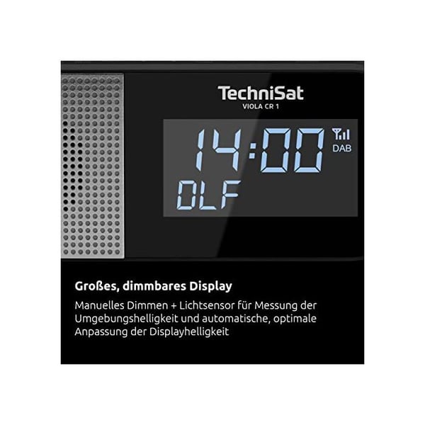 Radioväckare - TECHNISAT - 0000/2969 - DAB+ och FM - Trådlös laddning - Snooze-funktion