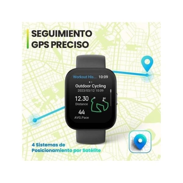Smart klocka - XIAOMI - Amazfit BIP 5 - Krämvit - Pekskärm - Inbyggd GPS
