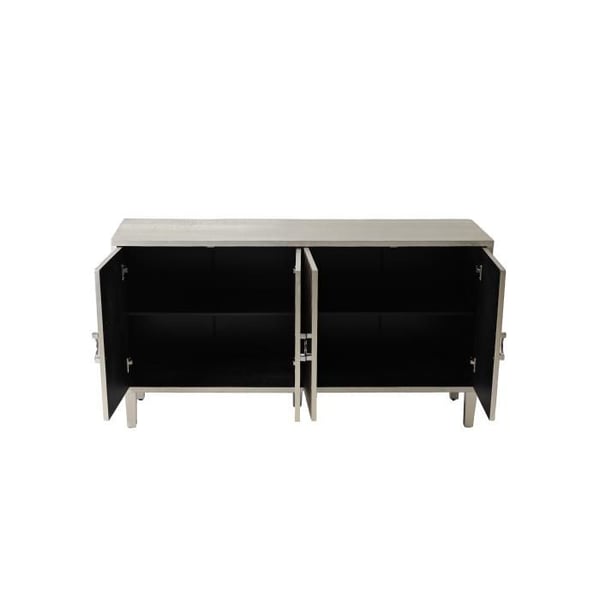 Säilytyskaappi - MUVOE - 4 ovea - MDF ja mänty - Väri: samppanja - 152 cm korkea