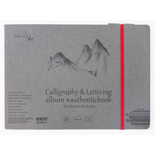 SM-LT CArnet- Kalligrafi och Lettering- 24,5x17,6cm -32 ark-100g