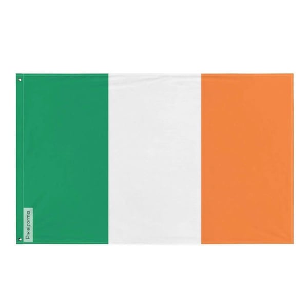 Irlands flagga – 120 x 180 cm – Hållbar polyester – 2 metallöglor – Inomhus / Utomhus – Pixelforma