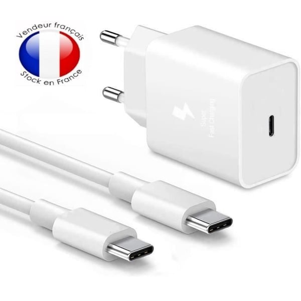 Super Snabbladdare - Huawei - Mate 40 Pro - 25W - Dubbel Typ C-kabel - Ultra-kraftfull