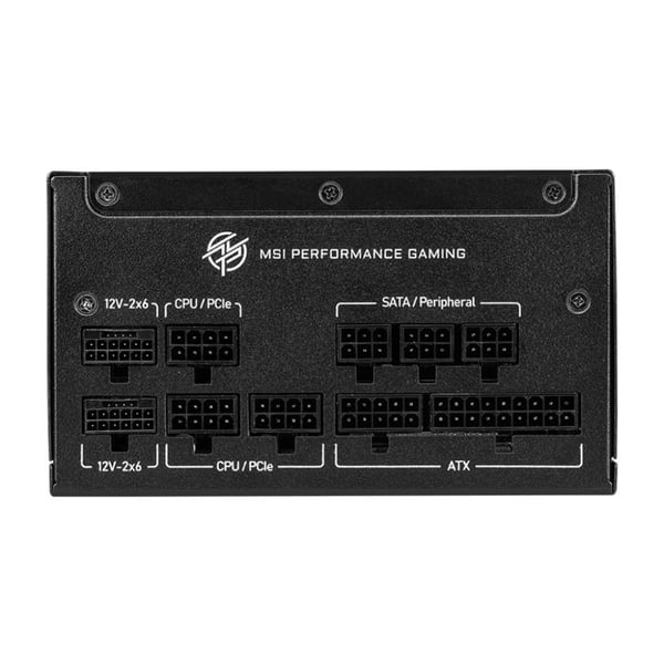 Strømforsyning - MSI - MPG A850GS - 850 Watt - 100% modulær - Overholder moderne specifikationer