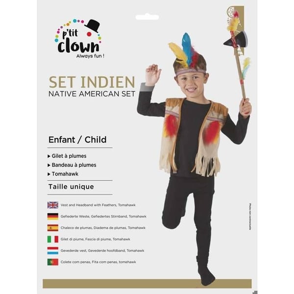 Kostym - LITEN CLOWN - Indiskt set - Uni storlek - Unisex - 3 till 10 år