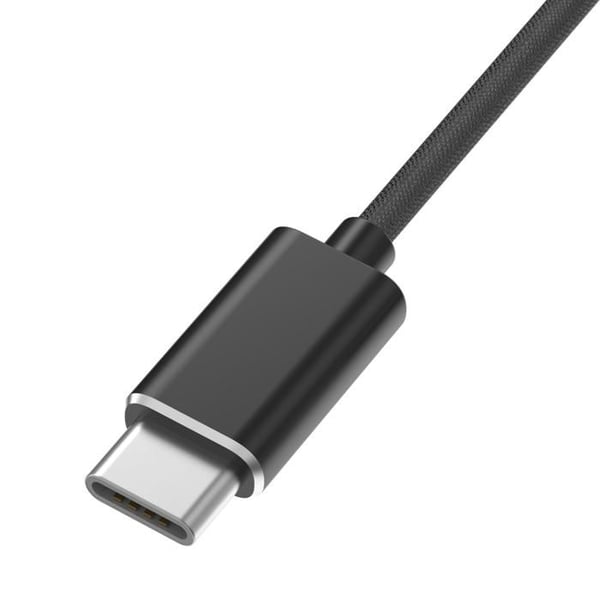 Kabel för Alcatel One Touch CHROME/E206/E221/E227/E230/E801/E805/I650 - Mini B/USB-C svart 1 meter Phonillico®