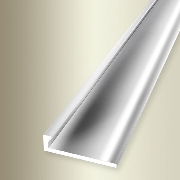 PROVISTON Avslutningsprofil l 21 mm H 4.5 mm L 2500 mm Polerat aluminium Profil utan stämpling Ej borrad