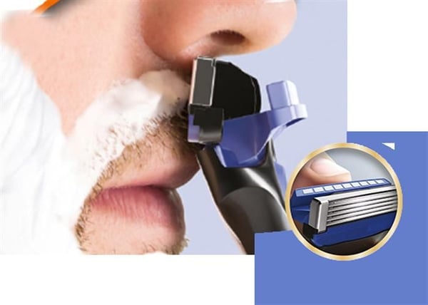Ersättningsträck för rakapparat - WILKINSON SWORD - Hydro 5 Groomer - 4 st - Återfuktning - För män