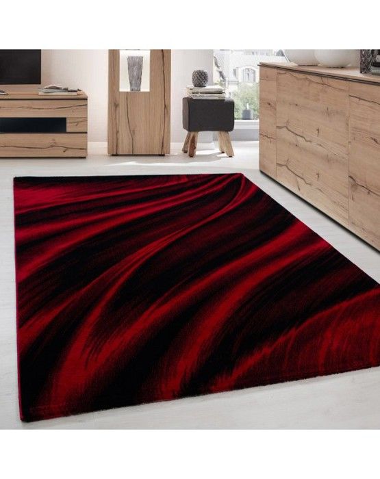 Vardagsrumstapet - Miami - 6630 - Röd- svart - 80x300 cm - 100% PP Heatset