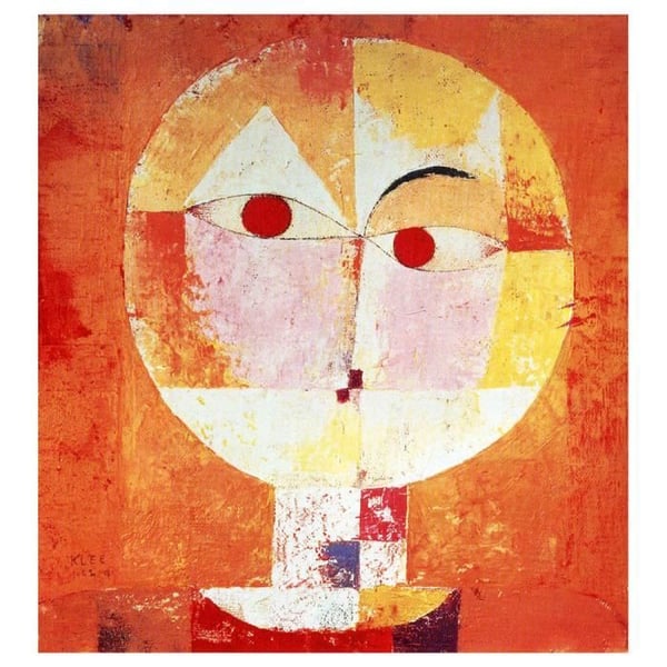 Legendarte - Målning, tryck på duk - Senecio Paul Klee cm. 80x90