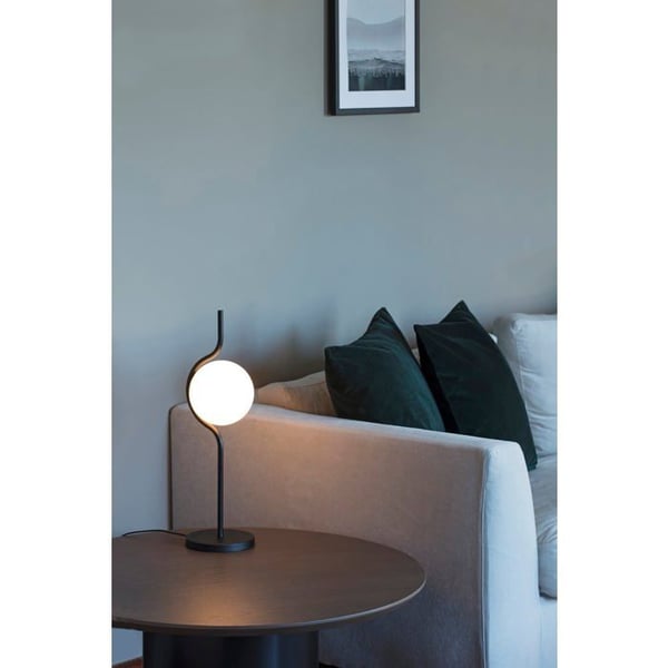 Bordslampa - Faro Barcelona - LE VITA - Svart - Kristall - LED 7W
