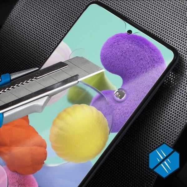 Skärmskyddsfilm - IMAK - Samsung Galaxy A51 - Flexibel latex - Genomskinlig - Reptålig