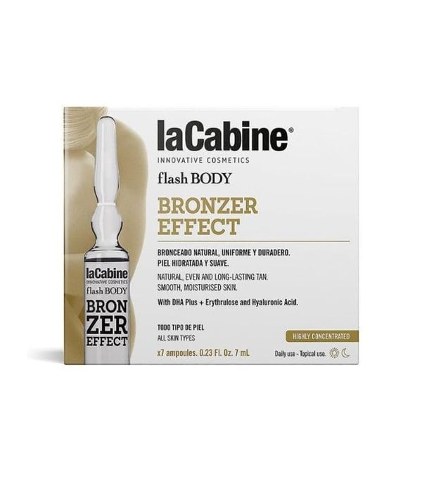Ampuller Autobronzer - laCabine - Flash Body - 7 x 7 ml - Långvarig - Hyaluronsyra