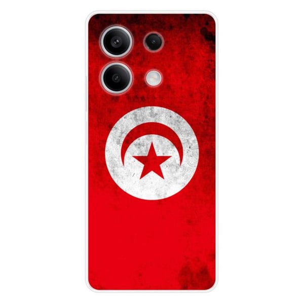 Tryckt silikonfodral som är kompatibelt med Xiaomi Redmi Note 13 5G Tunisiens flagga