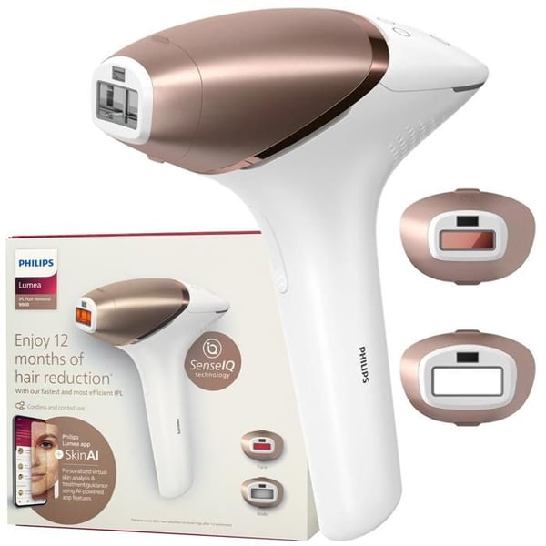 Epilator - Philips - Lumea 9900 Series BRI950/01 - Pulsljus - Hemma - Vit