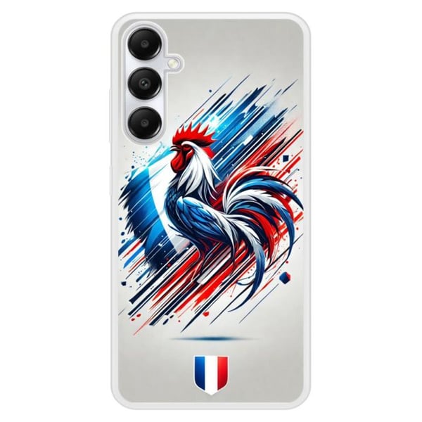 Förstärkt silikonfodral med tryck, kompatibelt med Samsung Galaxy A25 Coq Français